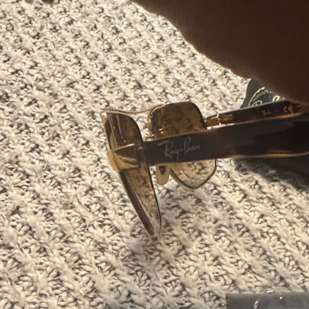 Ray-Ban Gold and Brown Sunglasses - Picture 9 of 9